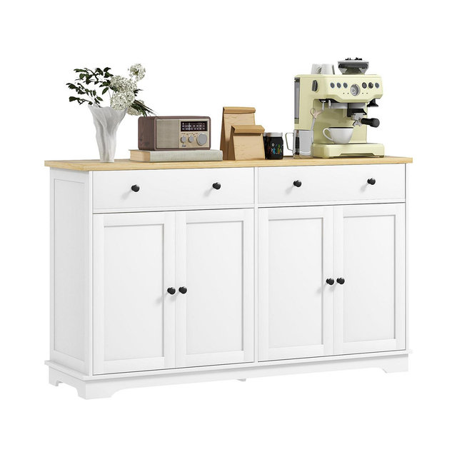 HOMCOM Sideboard Cabinet with Storage Drawers Adjustable Shelves