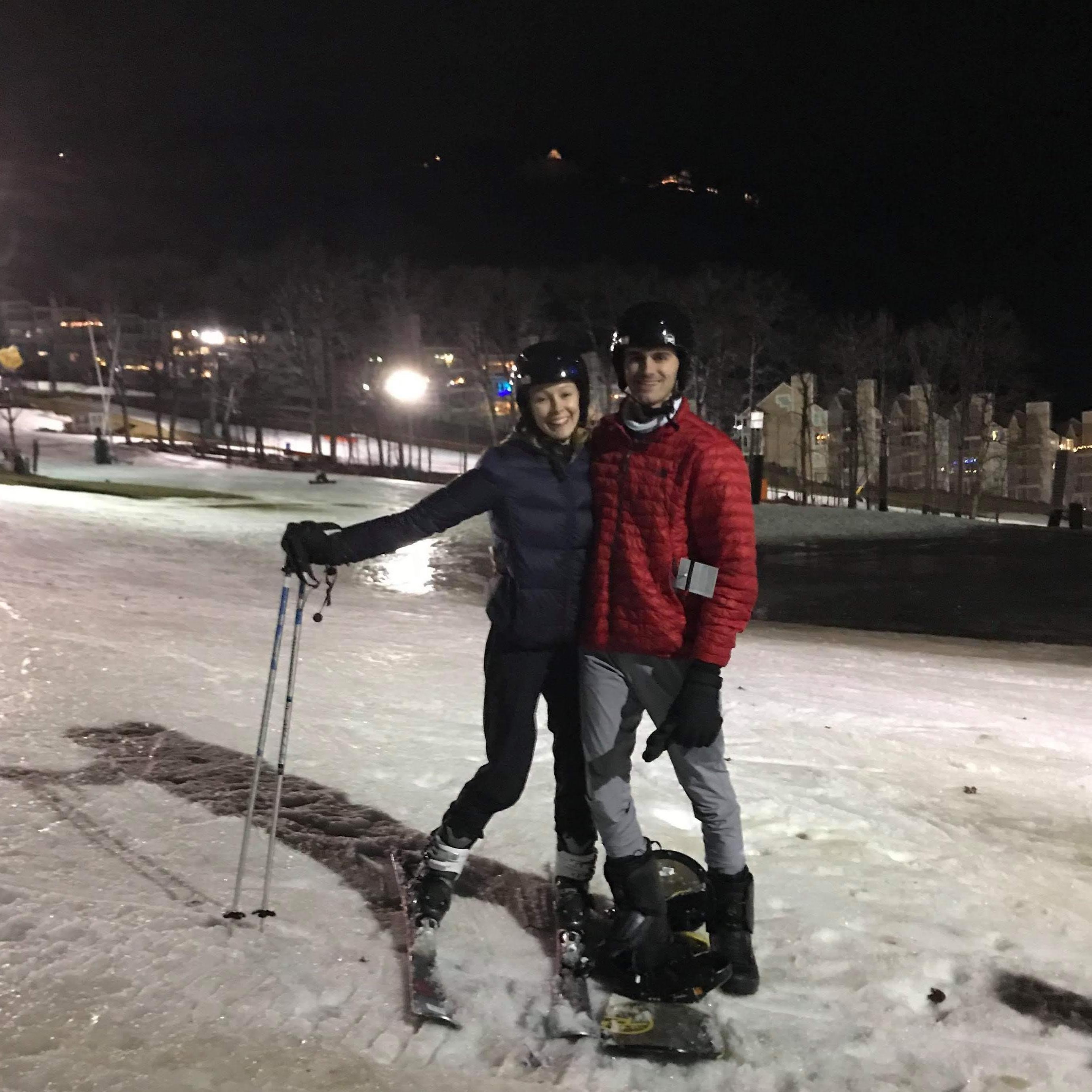 First time skiiing/snow boarding together in Virginia
-Jan 2019-