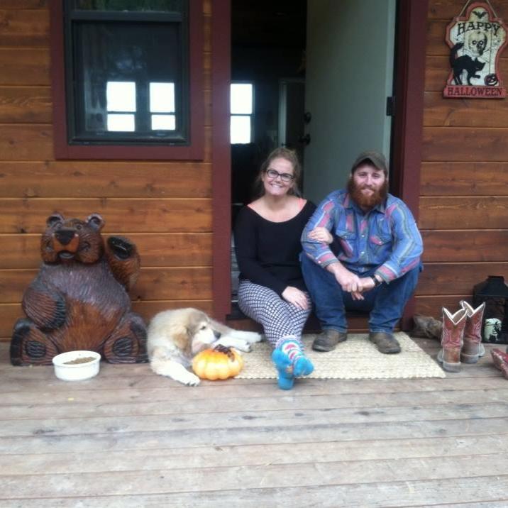 On our front porch, a week after moving in together - 2015