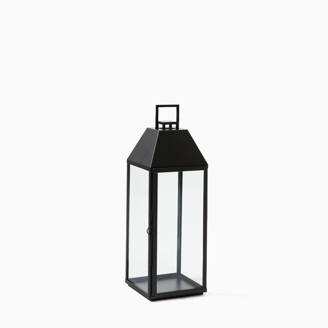 Modern A Frame Outdoor Lantern, Antique Bronze, Large