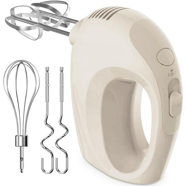 Handmixer Electric Handheld - 7 Speed Portable Kitchen Mixer Electric with 5 Stainless Steel Accessories Whisk, Food Beater for Whipping Mixing Cookies Cakes Home (CX6613-BE)