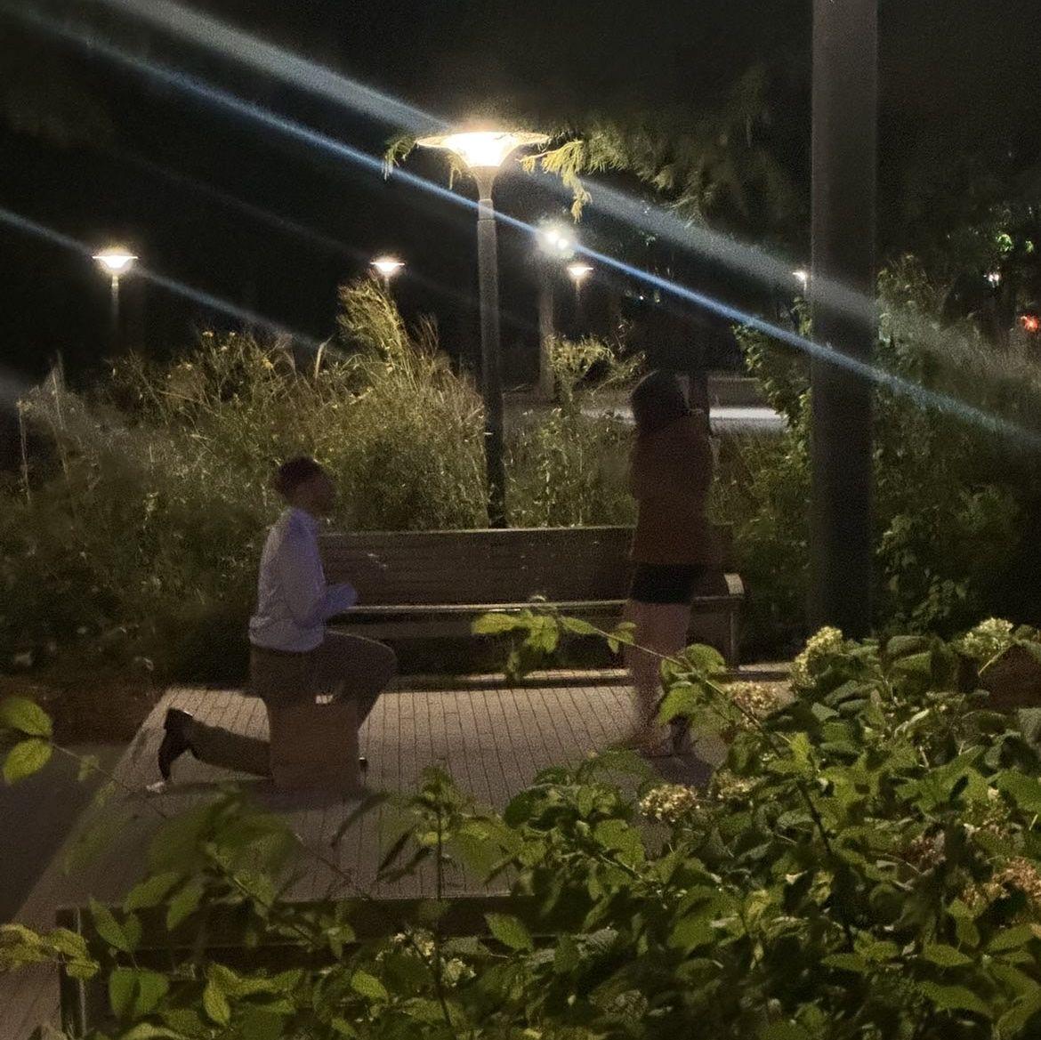 The Proposal! Denton and his Girlfriend, Livvie, were hiding in the bushes to help document this special event!