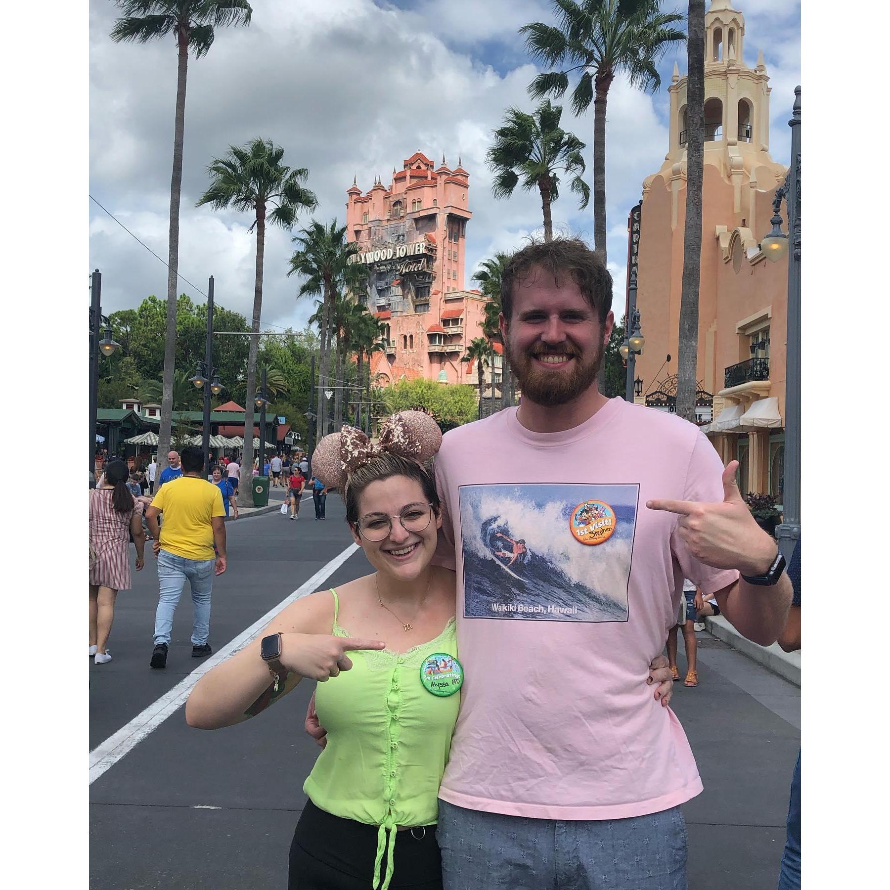 Stephen's first time visiting Disney World and visiting my home!