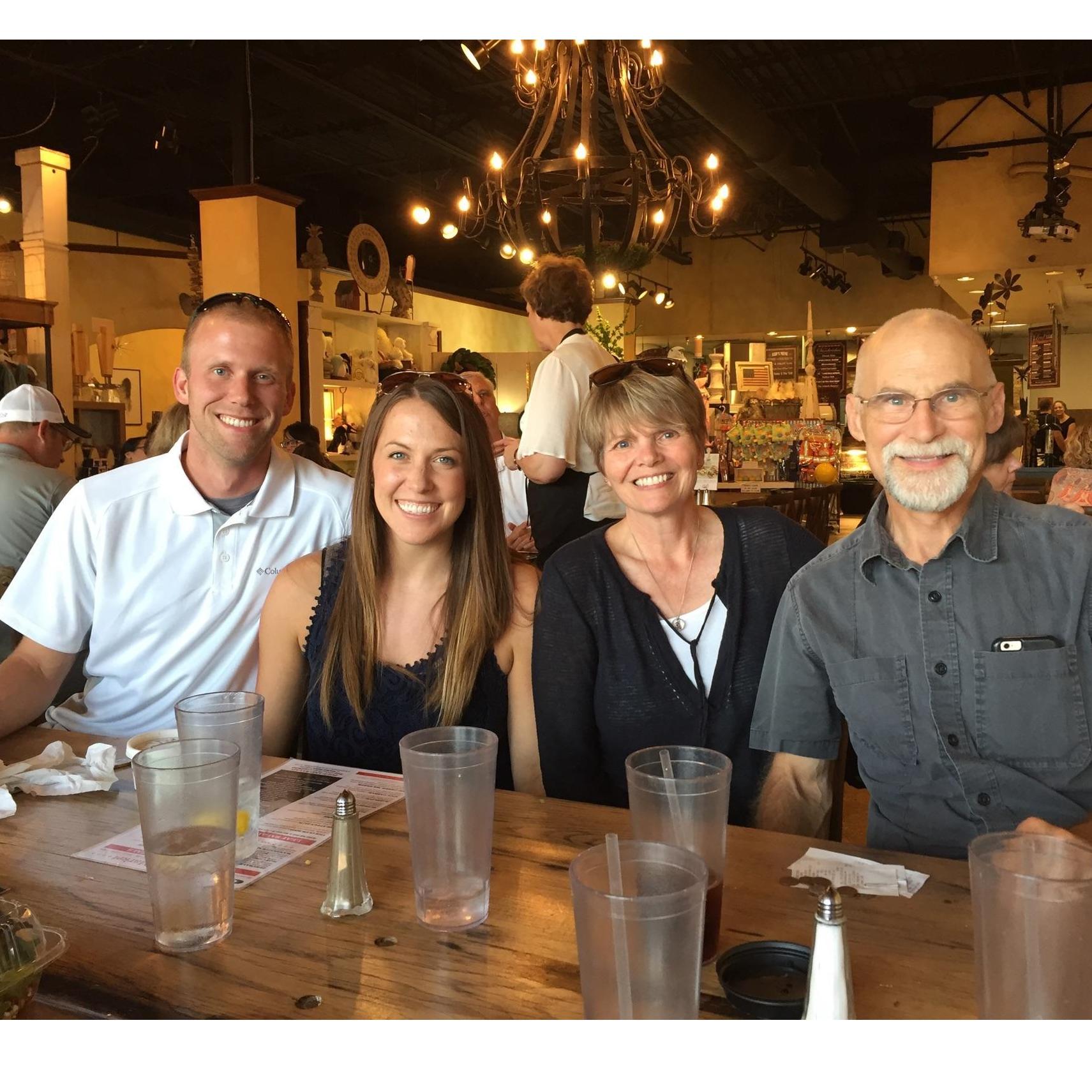 Lunch with his parents!