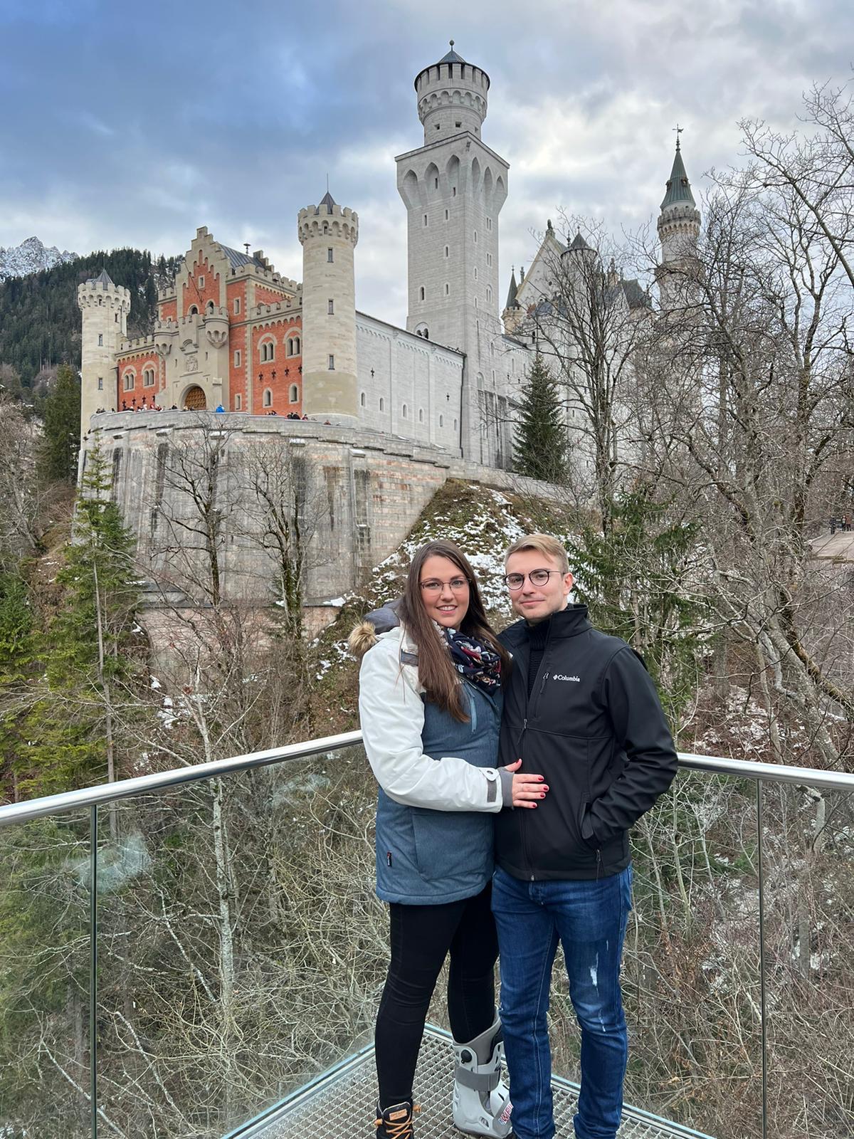 Traveling the world together. Neuschwanstein Castle, Palace in Schwangau, Germany. 🏰🇩🇪