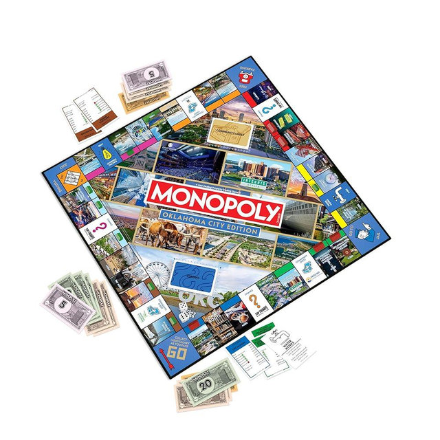 Monopoly Board Game – Oklahoma City, OK Edition: 2-6 Players Family Board Games for Kids and Adults, Board Games for Kids 8 and Up, Great for Game Night