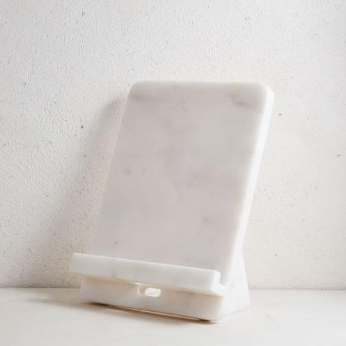 West Elm - marble ipad stand for kitchen