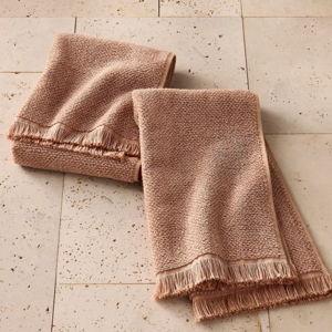 2pk Organic Texture Hand Towel - Casaluna™ Color Clay