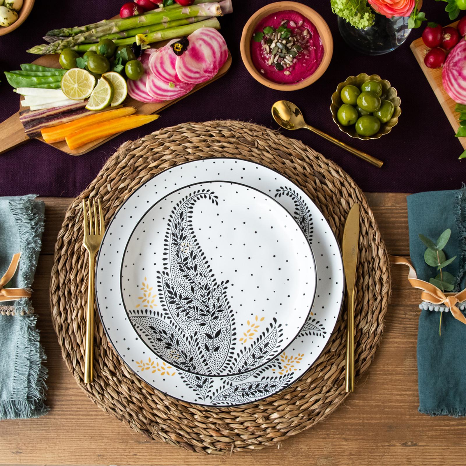 Sara Miller Artisanne Noir Assorted Salad Plate - Thumbnail 5