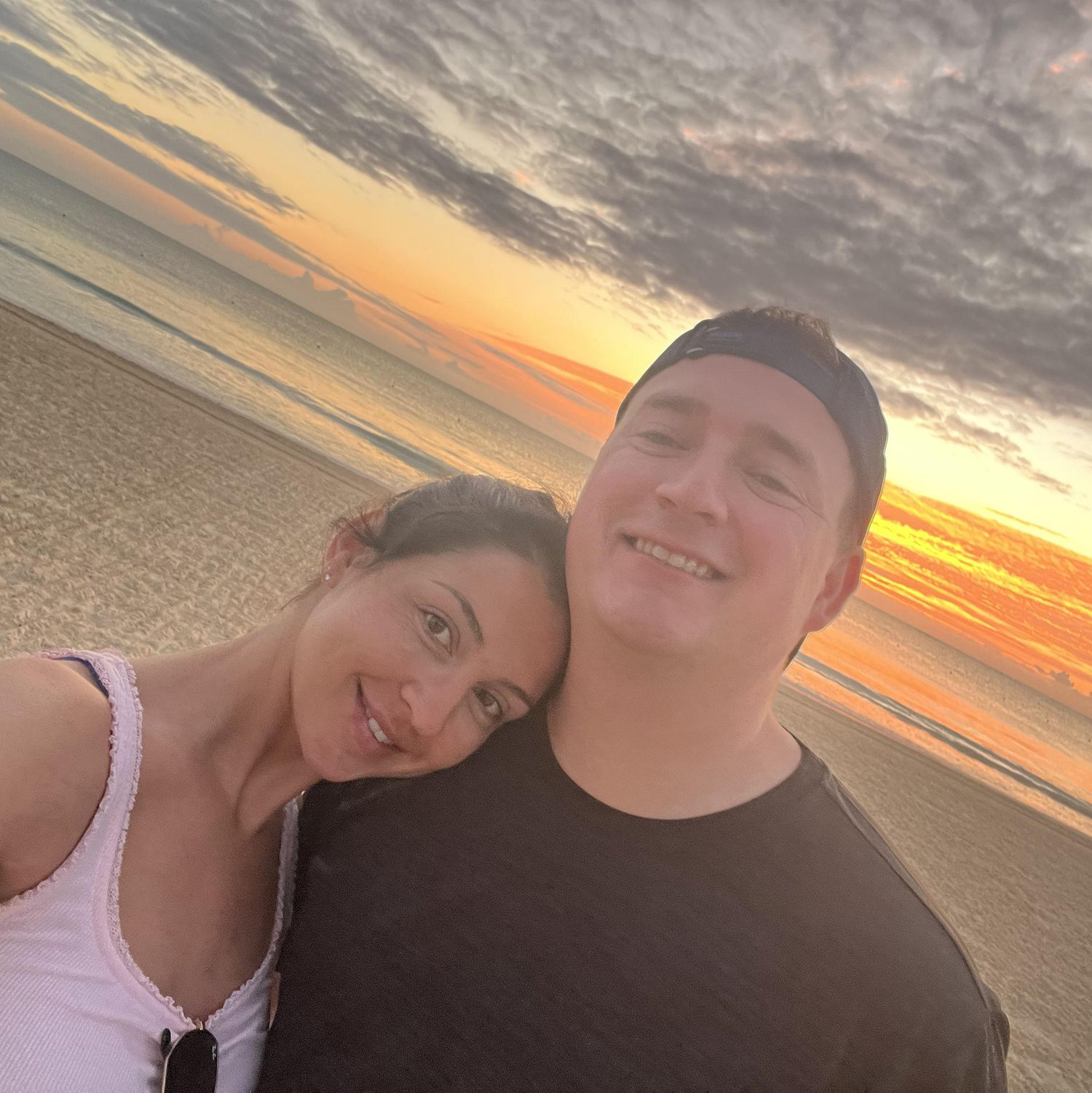 We love a morning sunrise on the beach (cup of coffee for Kyle.. of course)