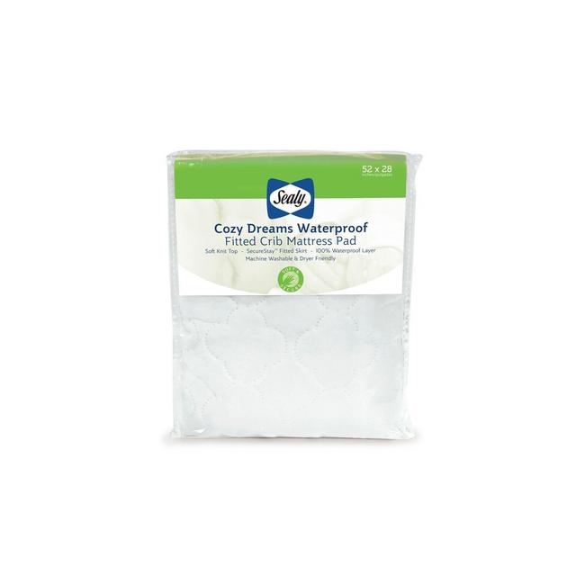 Sealy Cozy Dreams Waterproof Fitted Crib & Toddler Mattress Pad