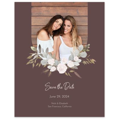 Chocolate, Brown Wedding Digital Save the Date - Adeleida Photo