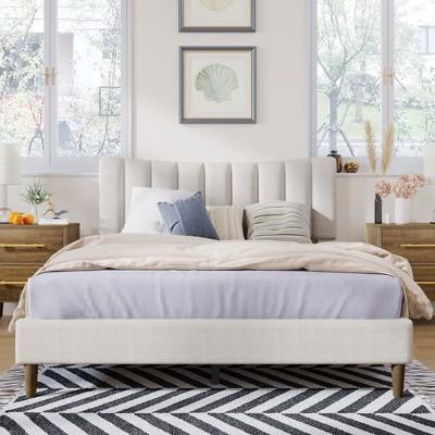 Upholstered Wood Bed Frame