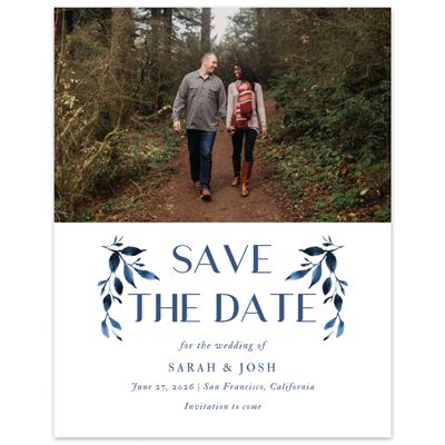 Dusty Cobalt, Blue Wedding Digital Save the Date - Madilou Photo