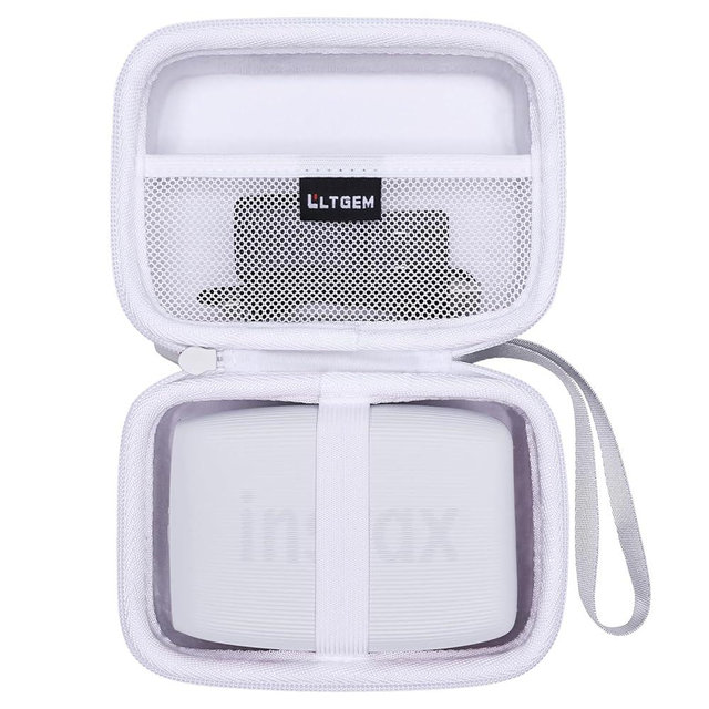 LTGEM Hard EVA Case Compatible with Fujifilm INSTAX Mini Link 3 2 1 Smartphone Printer Storage Box, White (Case Only)
