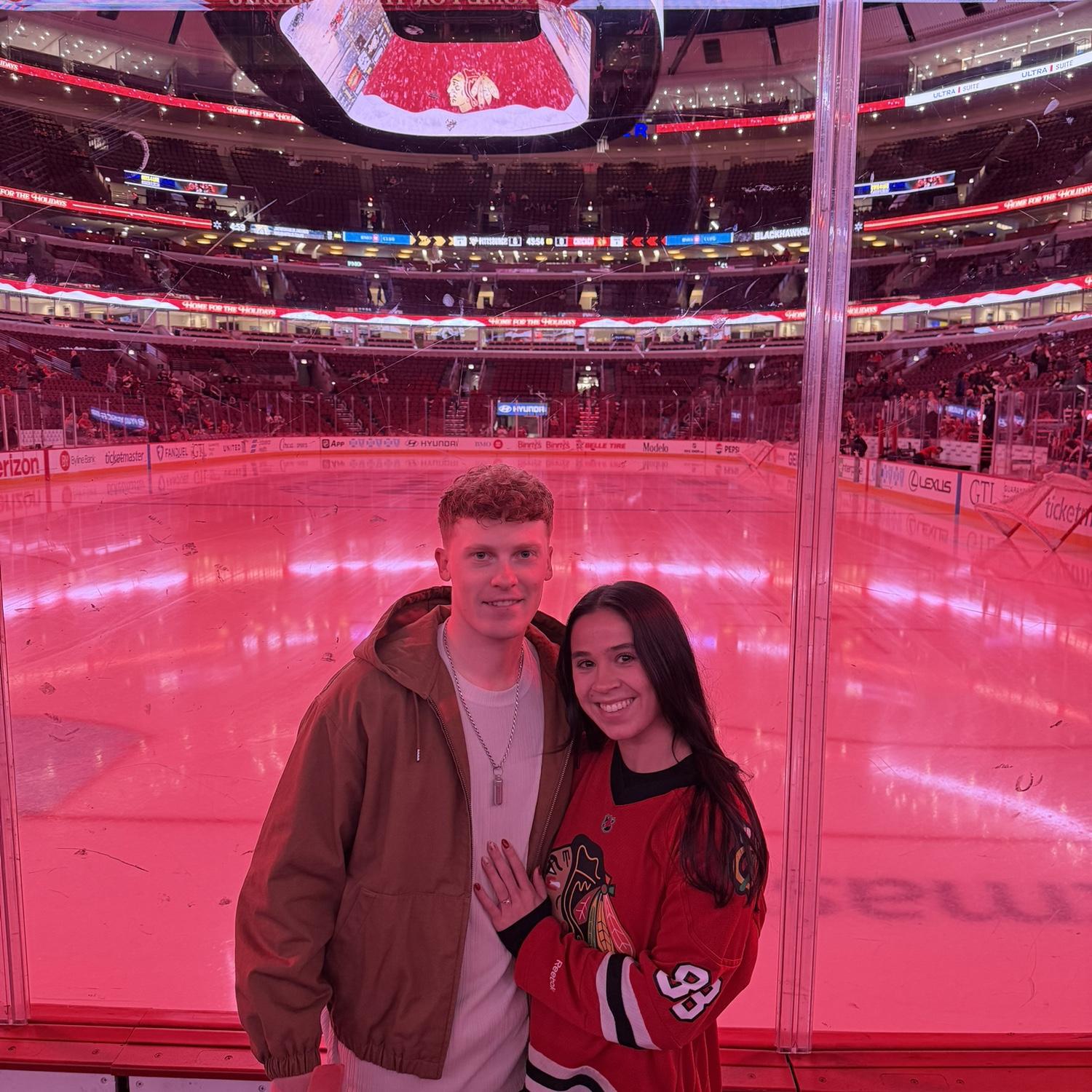 Our first hockey game together