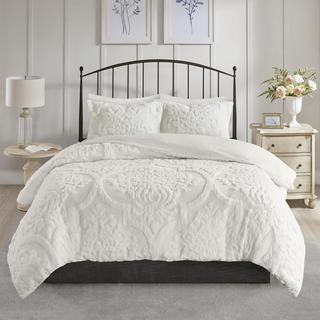 Viola 3-Piece Damask Duvet Cover Set