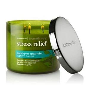 Bath and Body Works - Bath & Body Works, Aromatherapy Stress Relief 3-Wick Candle, Eucalyptus Spearmint