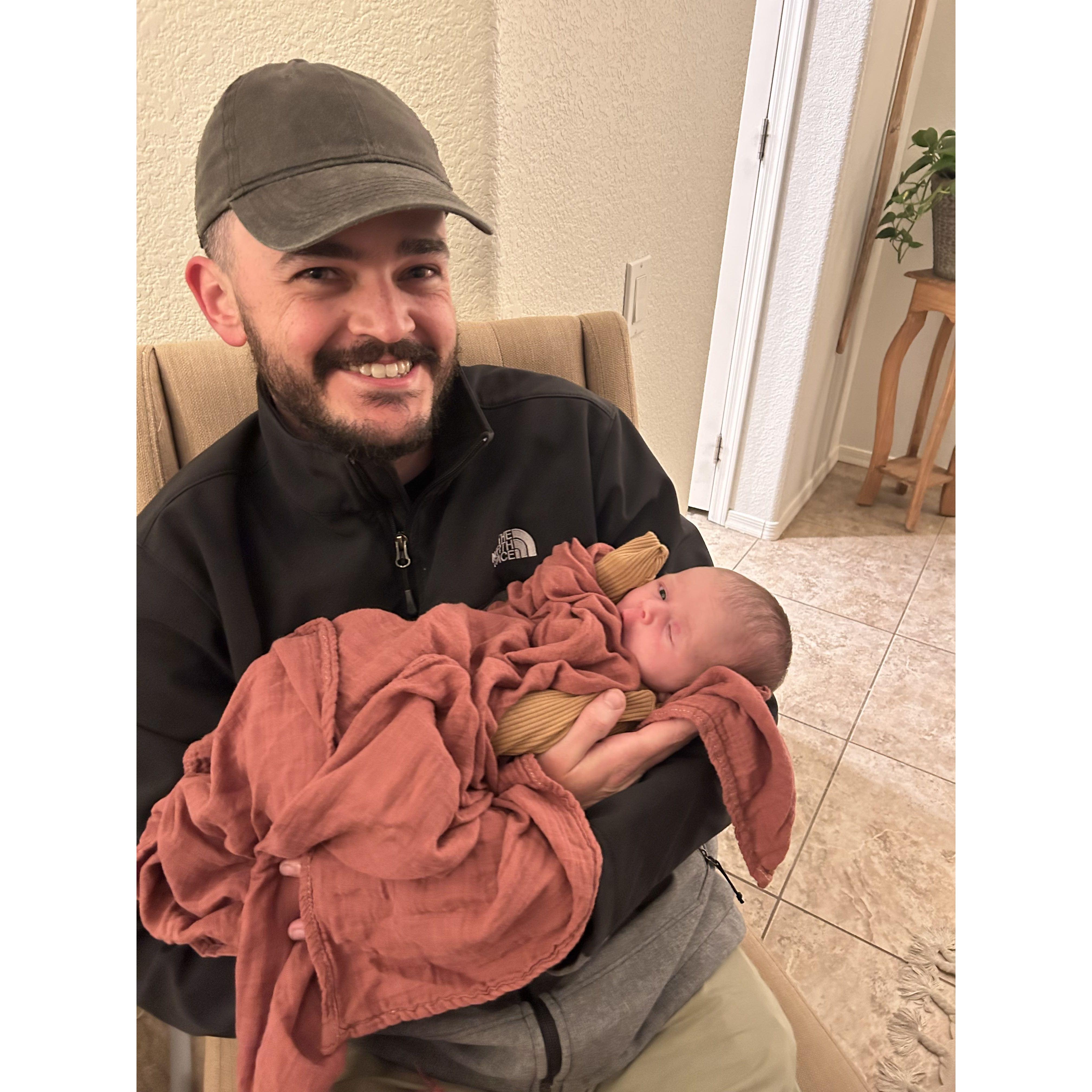 Uncle Michael with Baby Kennedy