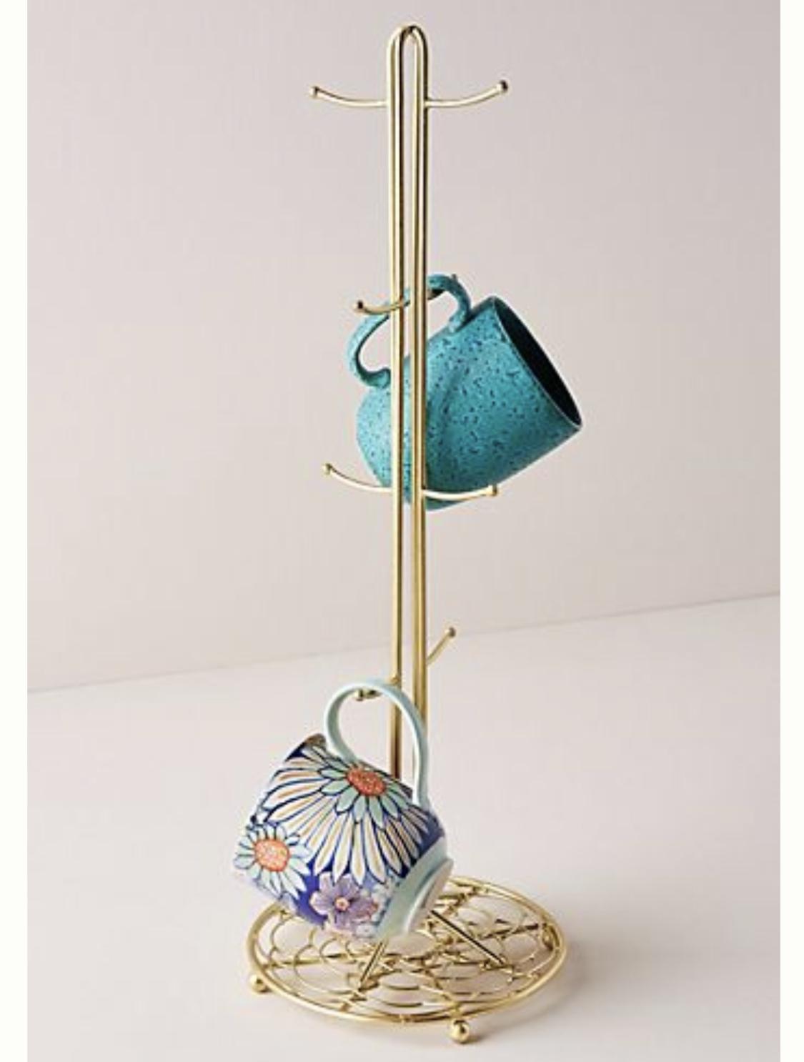 Gold Scalloped Mug Tree from Anthropologie