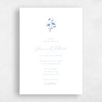 Blue Wedding Invitation - Regal Classic Letterpress