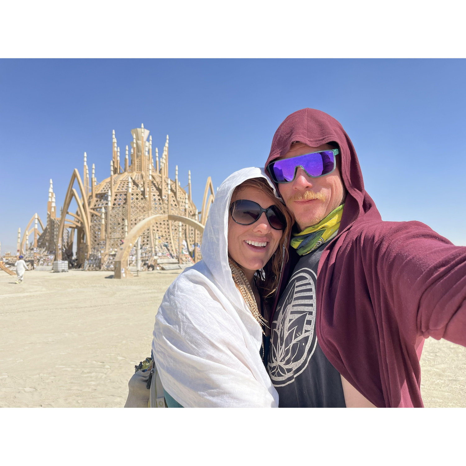 outside the Burning Man temple 2022