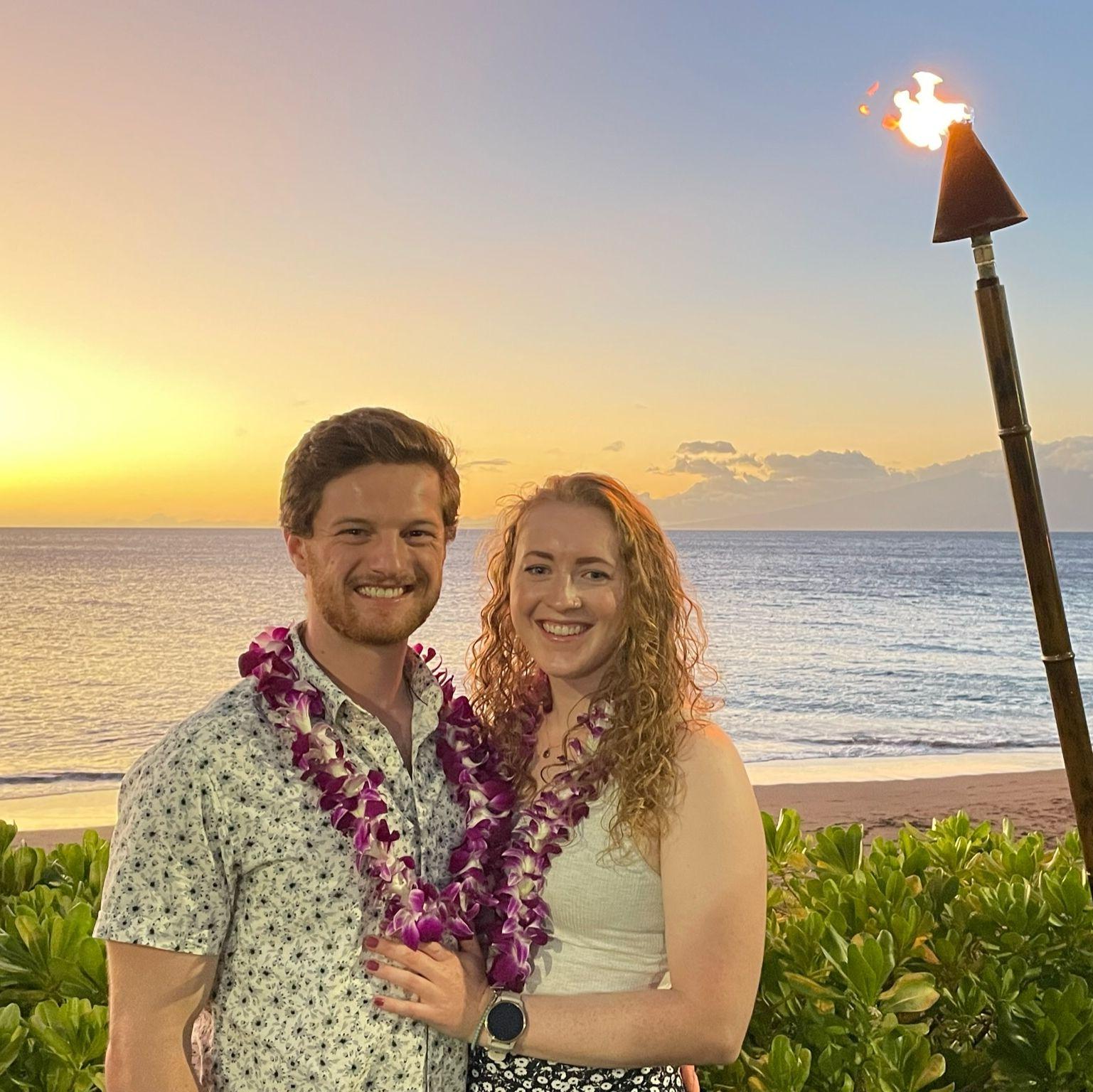 Our Luau dinner in Hawaii. Aaron even got up on stage and learned how to hula dance!