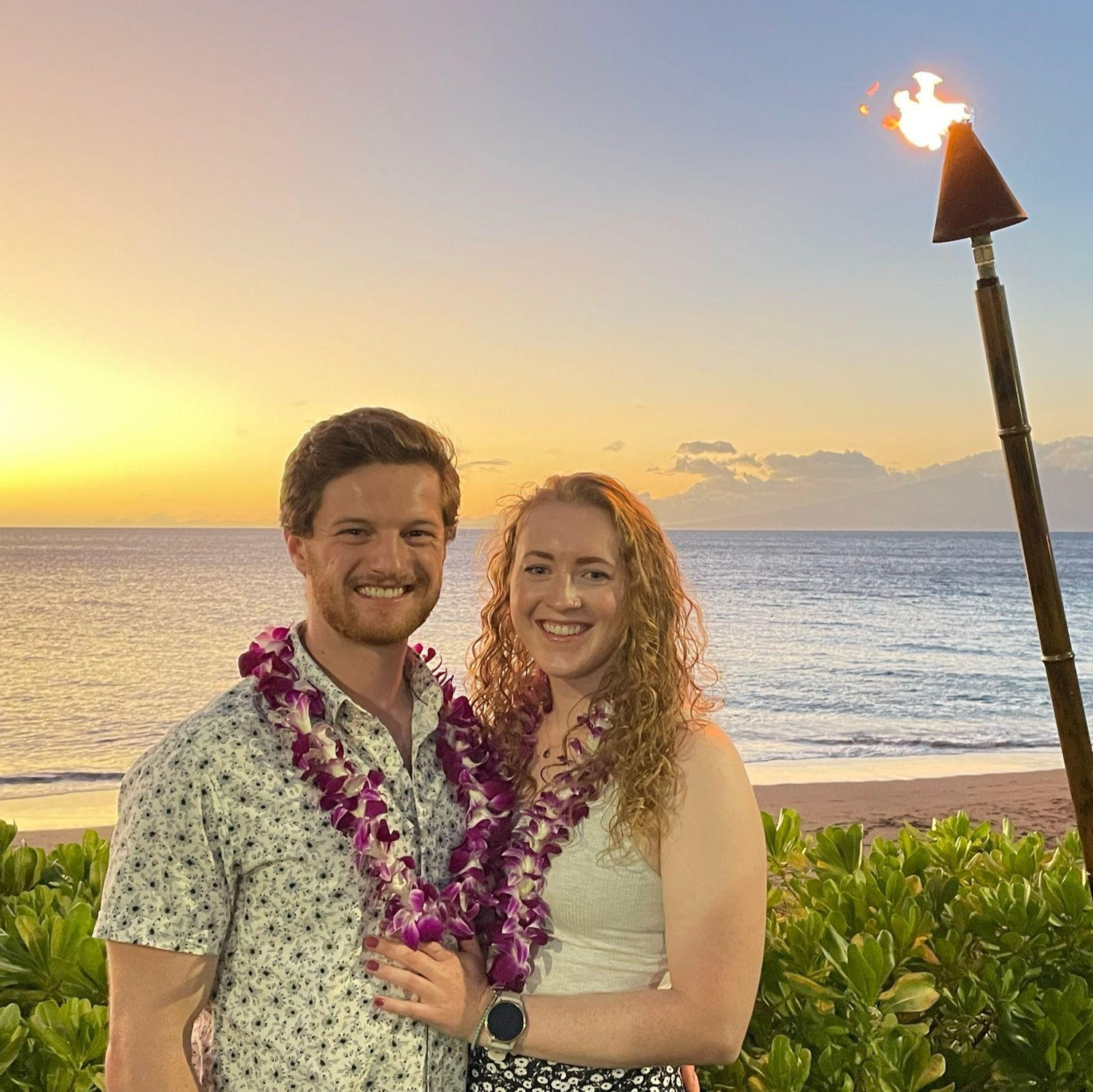 Our Luau dinner in Hawaii. Aaron even got up on stage and learned how to hula dance!