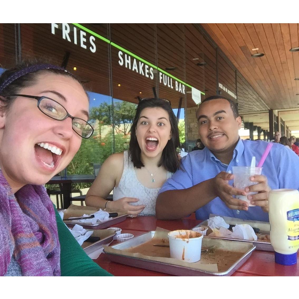 This gem is from our first of many trips to Austin to visit Matt and Amanda. Notice how the Figueroa women love to pose with their mouths wide open... Byron will catch on at some point.