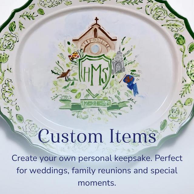 Custom Wedding Crest Platter