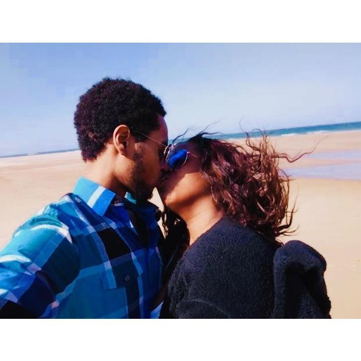 On the beach of Tangier, Morocco