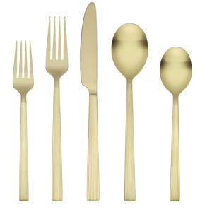 BHG RIVER GOLD SATIN 20PC FLATWARE SET, 20 Pc Flatware Set