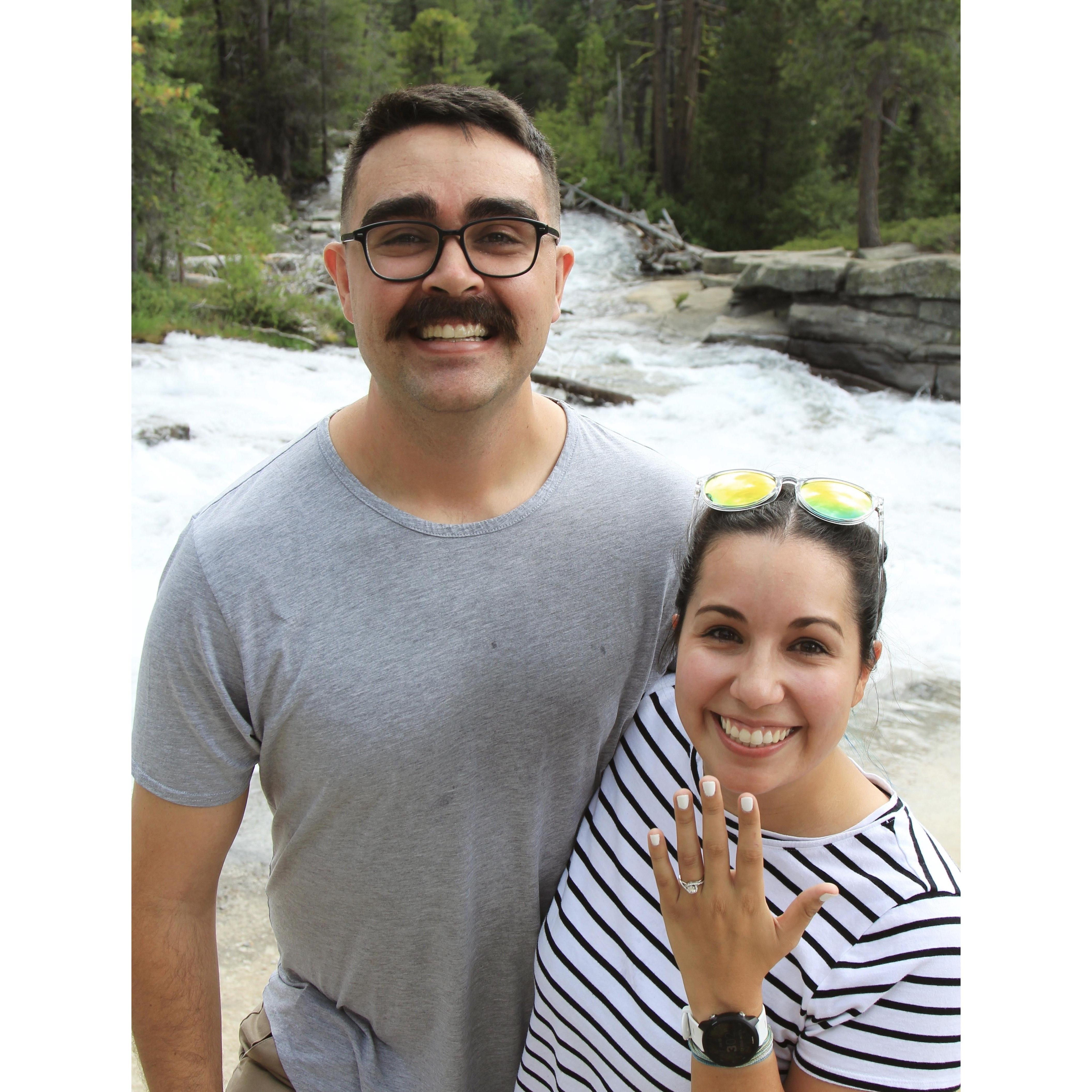 On our eight year anniversary in July 2020, we got engaged! The easiest yes ever!