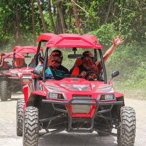 ATV ride through the jungle to the waterfalls of Damajagua