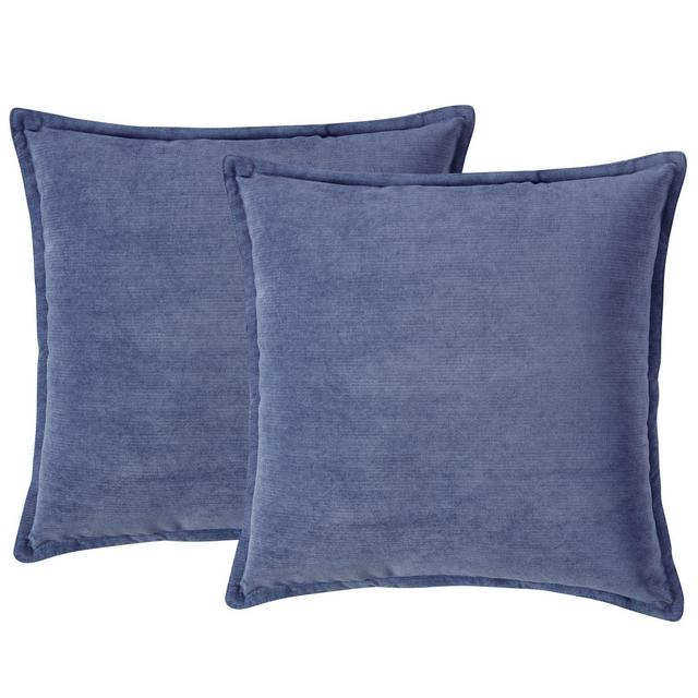 Morgan Home ChenilleSquare Throw Pillows in Blue (Set of 2)