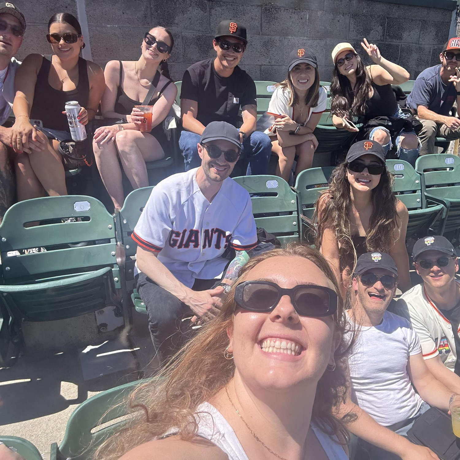 Brian's Grand Slam birthday - June 2024 - Matt, Ashely, Alissa, Wayne, Monica, Marissa, Connor, Chel, Noah and Scot.