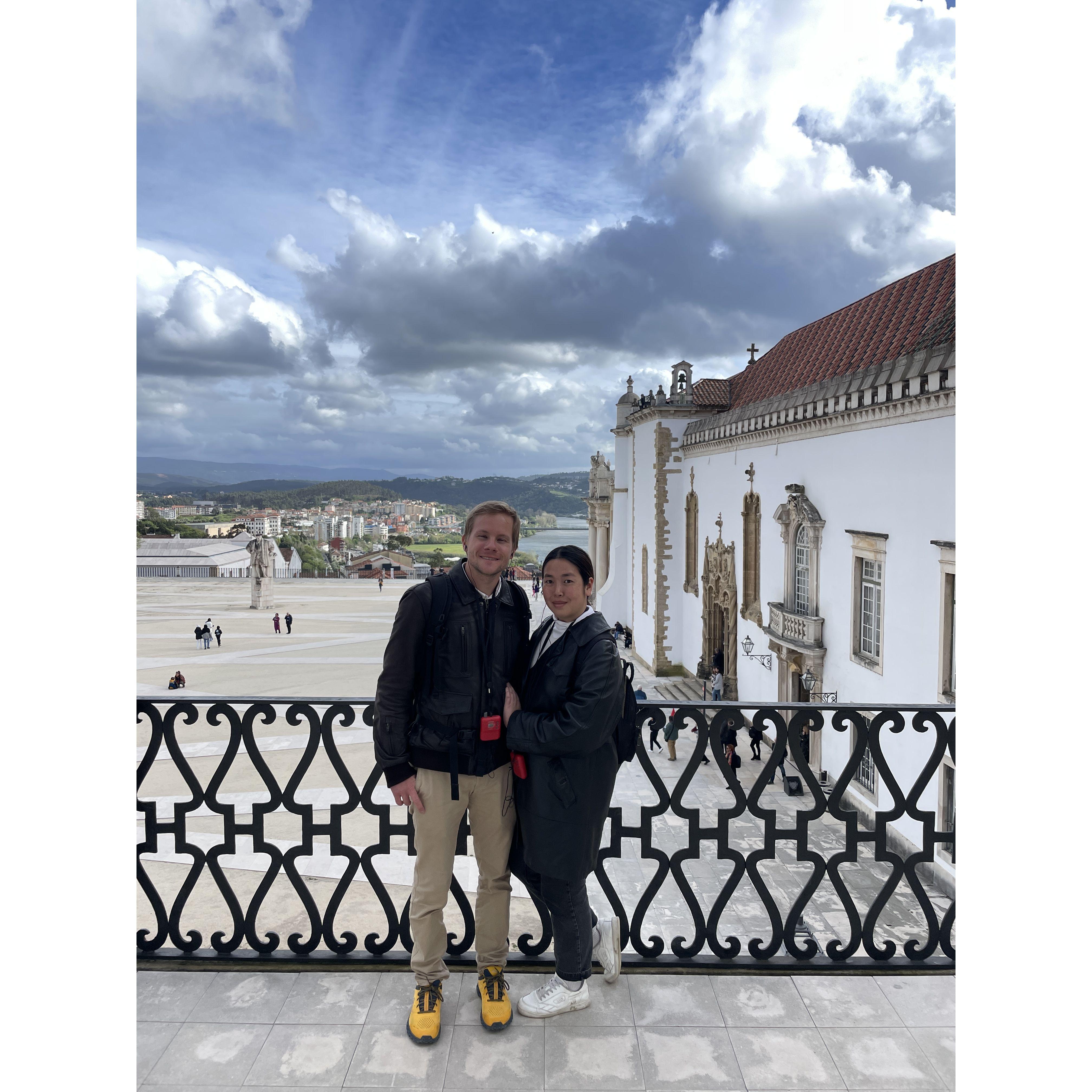 Touring the University of Coimbra.
