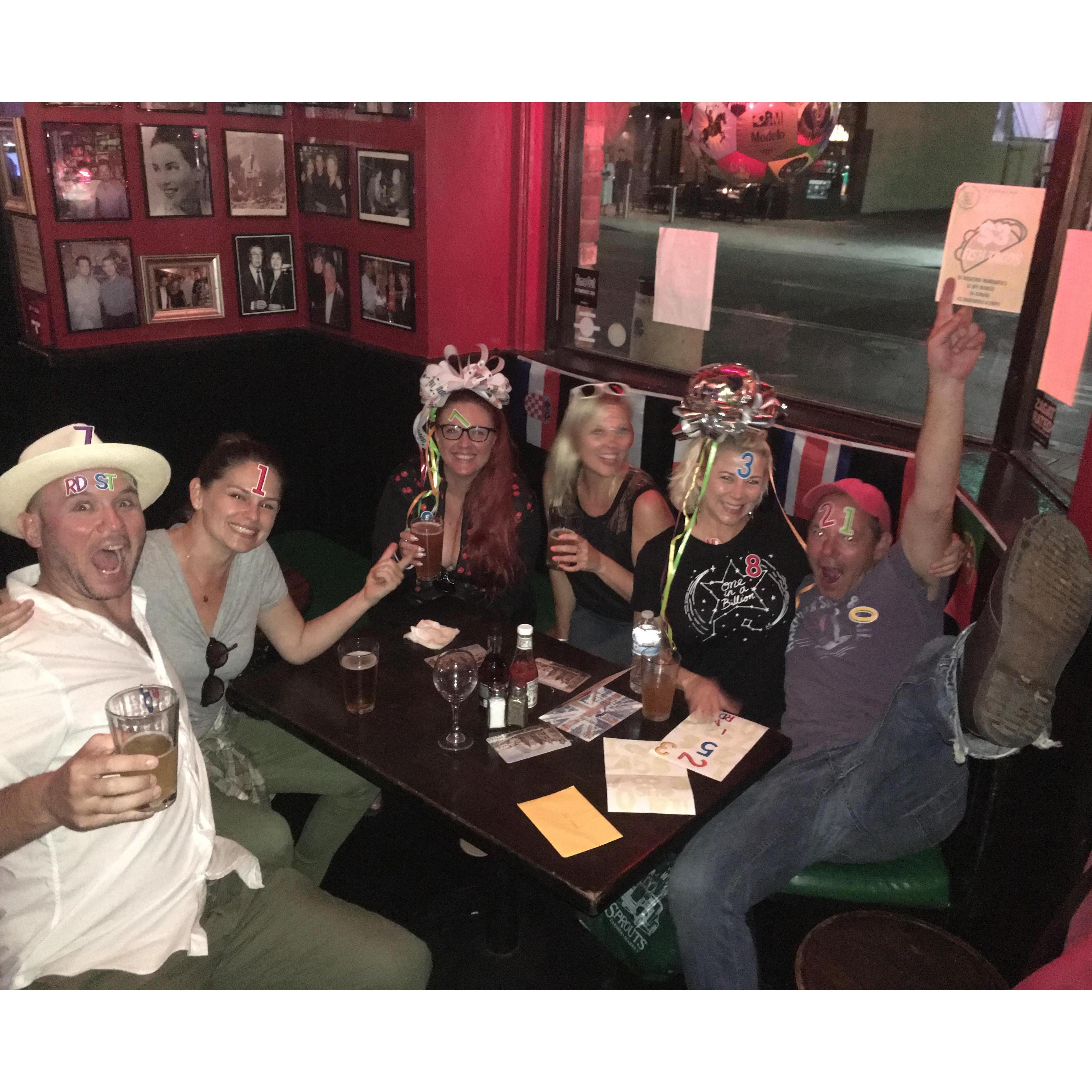 Danny's birthday with Alicia, Heather, Tina and Rob 2018