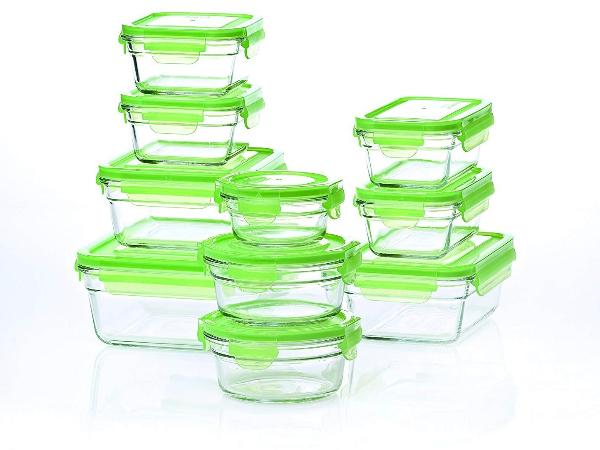 Snapware 20 piece Tempered Glasslock Storage Containers with Snaplock Lid , Microwave & Oven Safe