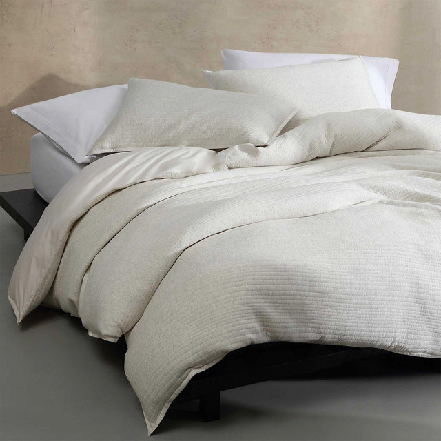 Calvin Klein Modern Ribbed Jersey 3 Piece Duvet Cover Set, King