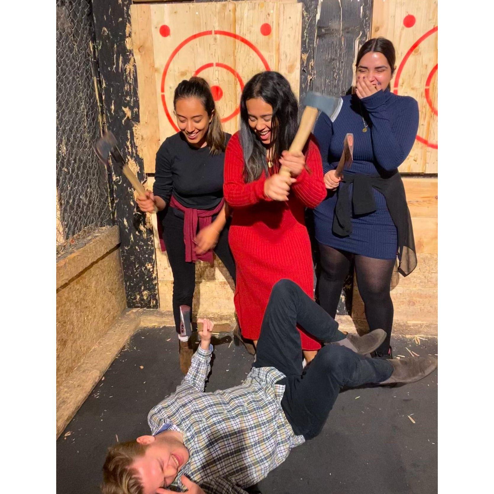 2020 - Axe throwing at Ed...