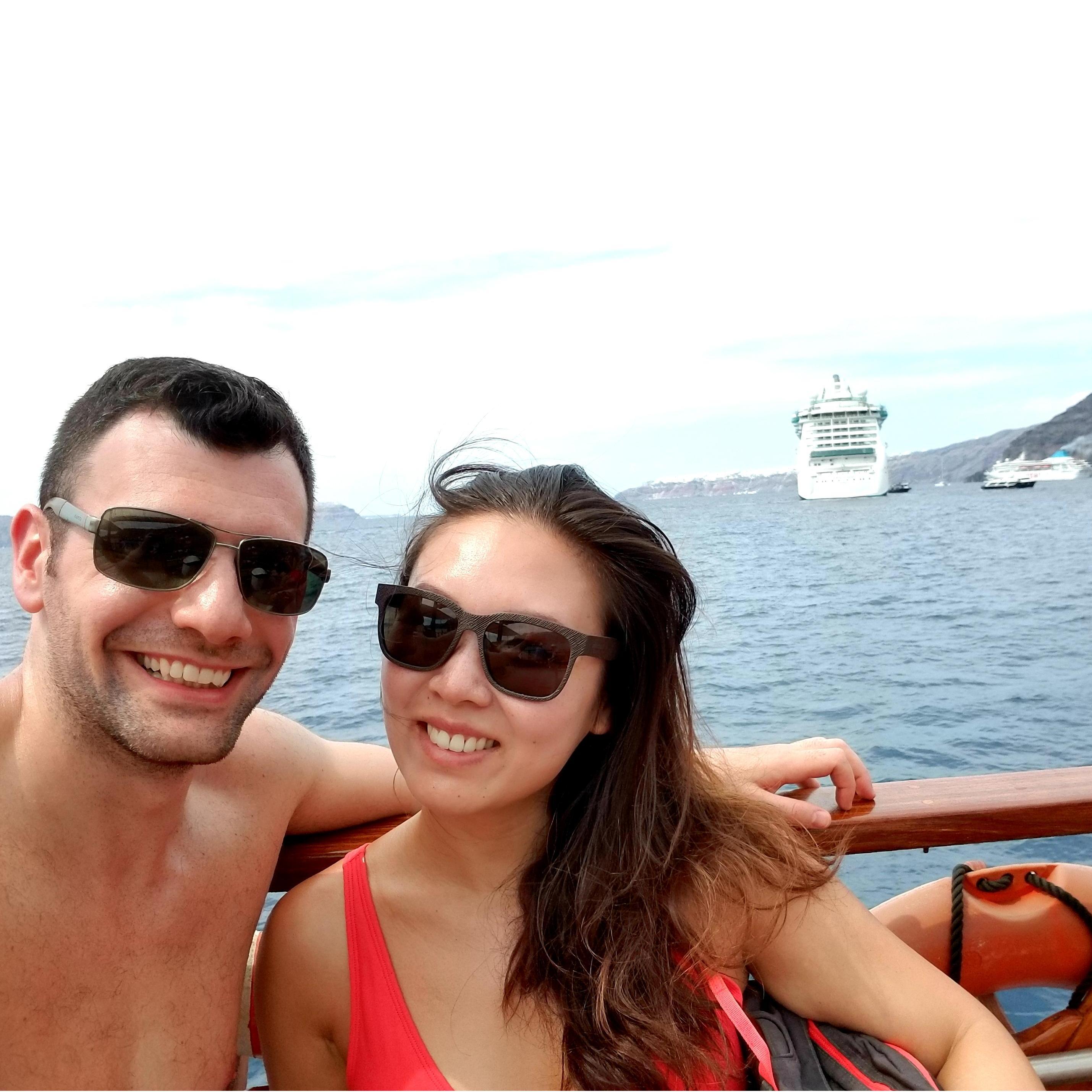 Heading to the volcano - Santorini, Greece