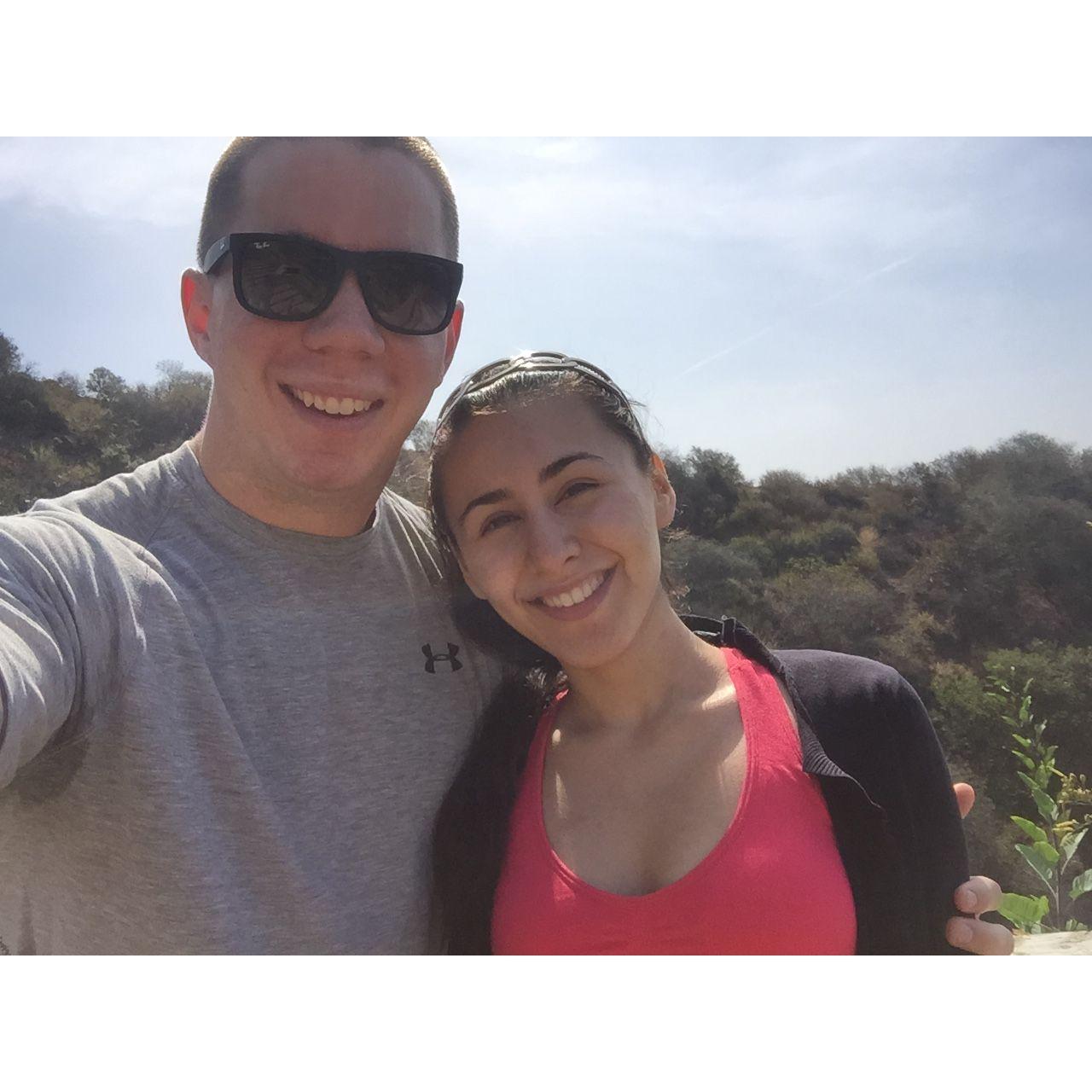 One of our first dates, hiking Runyon Canyon in Los Angeles - May 2015