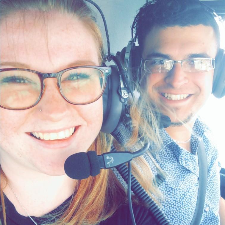Ashlee's first time flying, our first time flying together