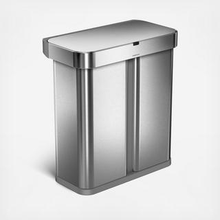 Dual Compartment Stainless Steel Voice & Motion Sensor Trash Can