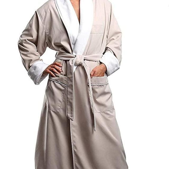 Terry Lined Microfiber Hotel Robe - Luxury Spa Bathrobe by Monarch/Cypress