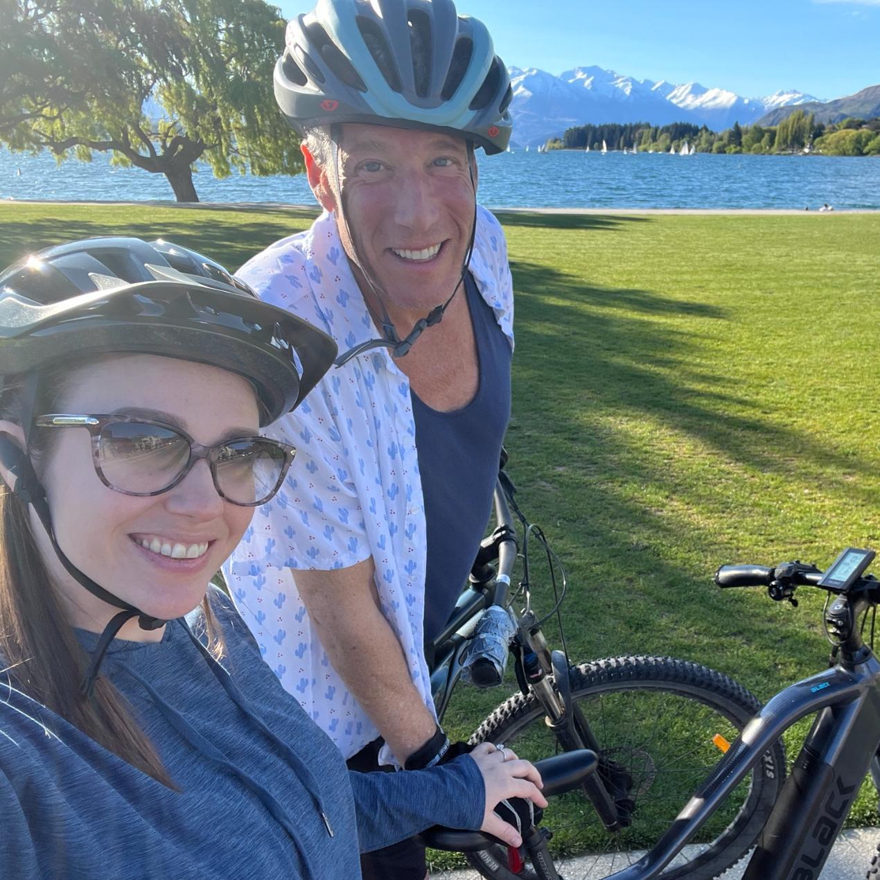 Biking around Lake Wanaka!