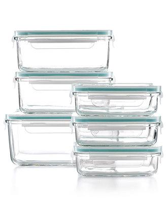 12 Piece Glass Food Storage Container Set, Only at Macy's