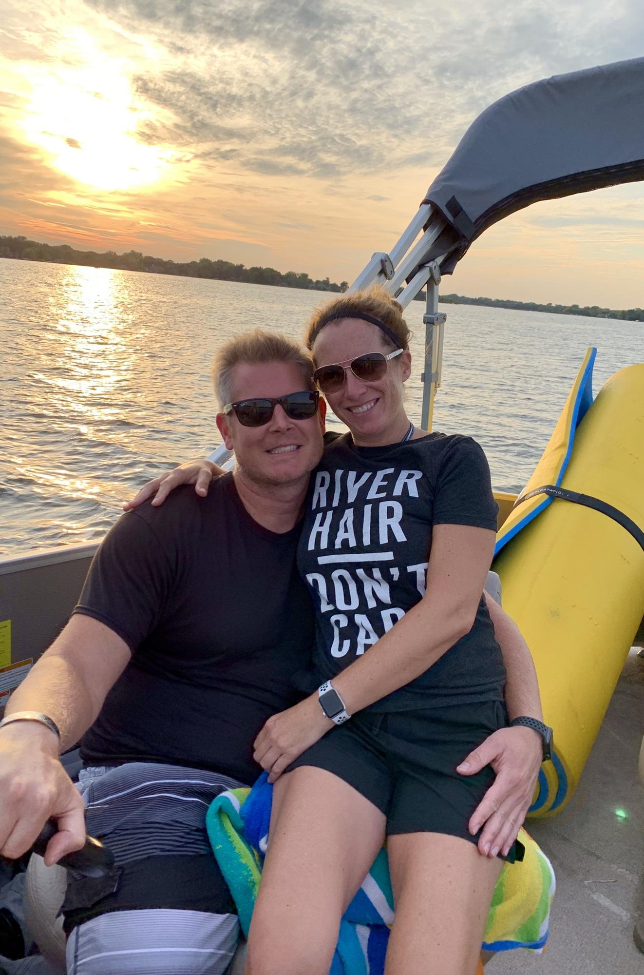 Some of favorite moments are sunsets on the lake.