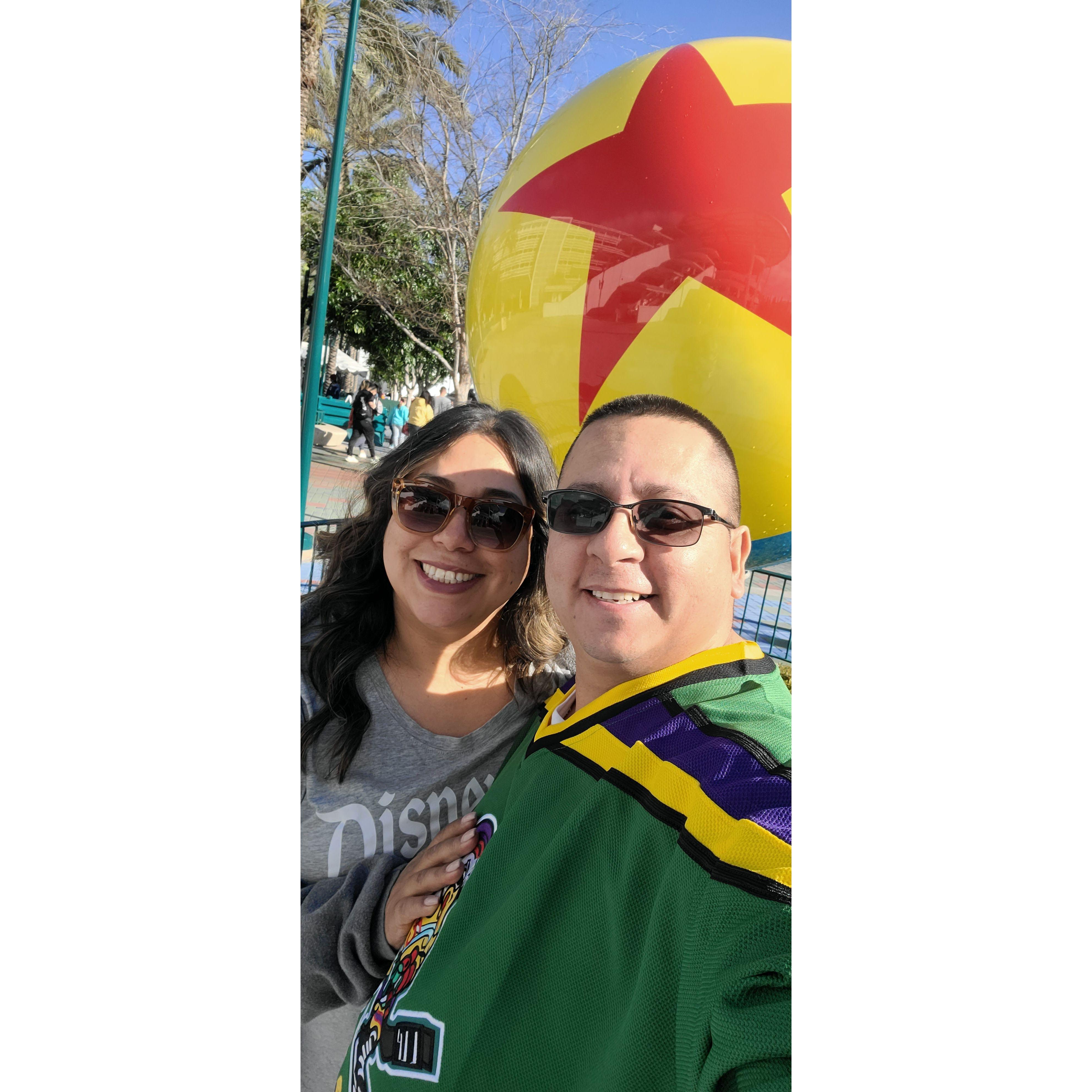 1st trip to Disneyland. GO DUCKS !!